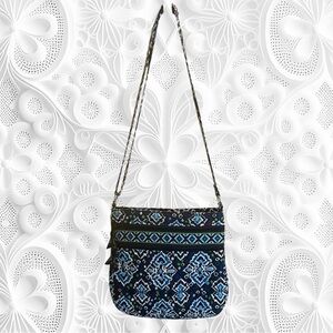 Vera Bradley Retired Ink Blue Patterned Crossbody Bag